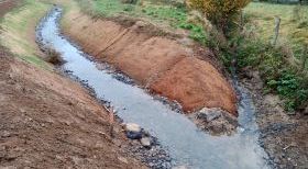 Travaux de restauration de la continuité écologique au niveau de l'ancien moulin de Caranda à Cierges