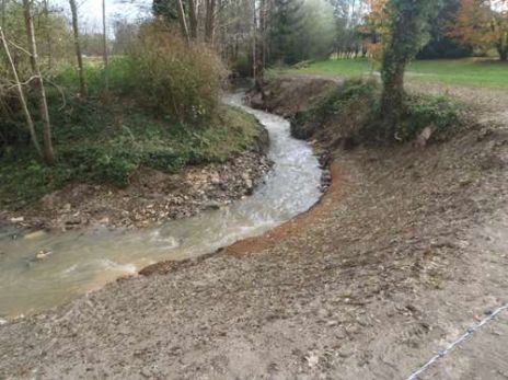 Dérasement du seuil de l'ancien Moulin de la Poterie - Terminé