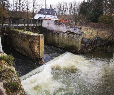 Arasement du seuil de l'ancien moulin de Chaourse